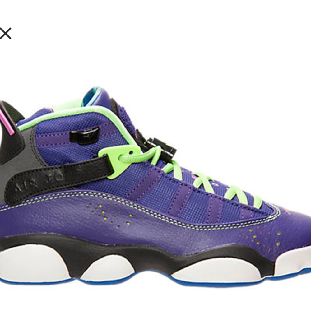 Purple and Green Athletic Shoes